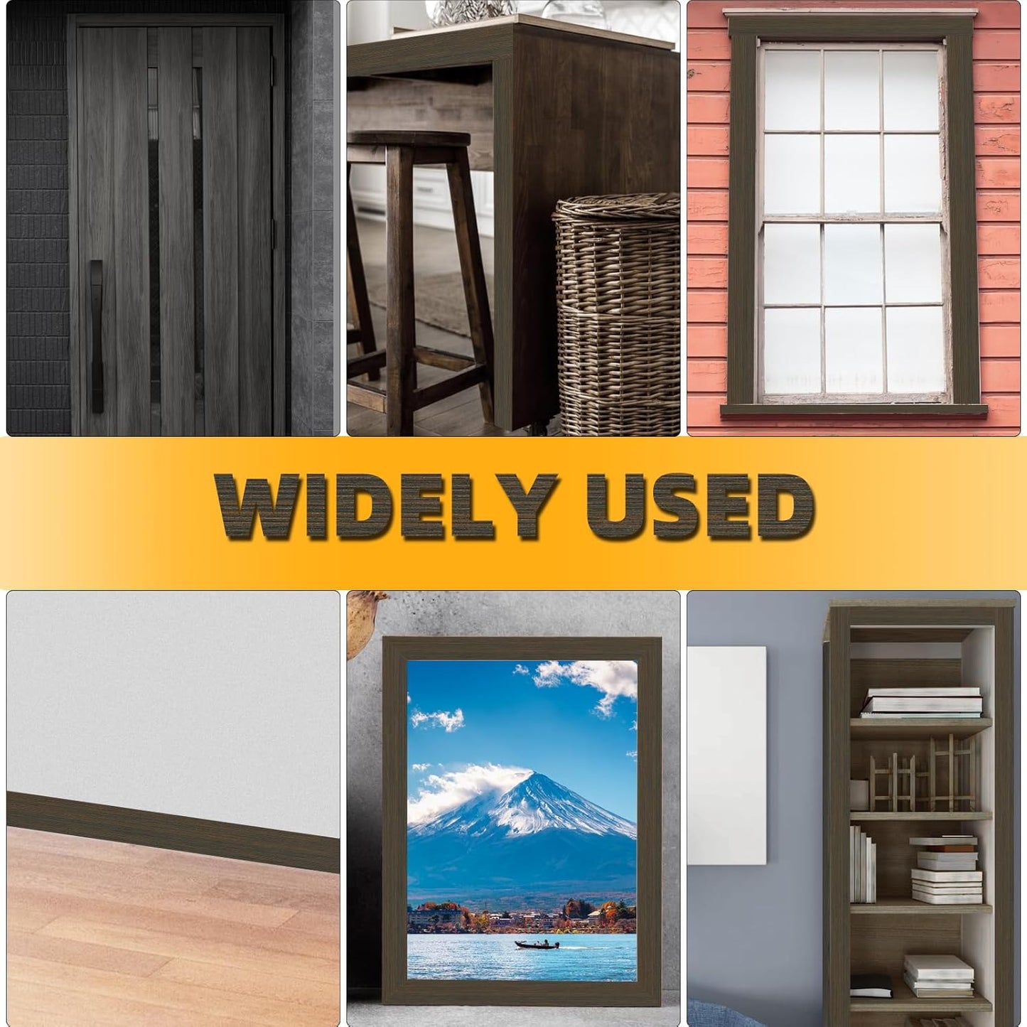 GSCIT Club Wood Grain Repair Tape, 2.3 inch X 25ft Self Adhesive Brown Walnut Grain Repair Patch for Tables, Chairs, Baseboards, Doors, Windows, Floors, Handicraft DIY.