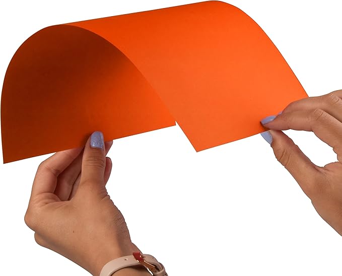 JAM PAPER Colored 24lb Paper - 90 gsm - 8.5 x 11 - Orange Recycled - 50 Sheets/Pack