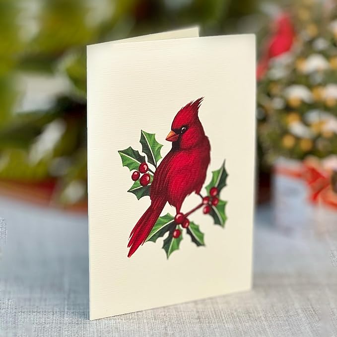 Freshcut Paper Pop Up Cards, Mini Merry Tree, 6 Inch Mini Sized Forever Flower Bouquet 3D Popup Greeting Cards, Christmas Card, Holiday Card, Blank Notecard & Envelope