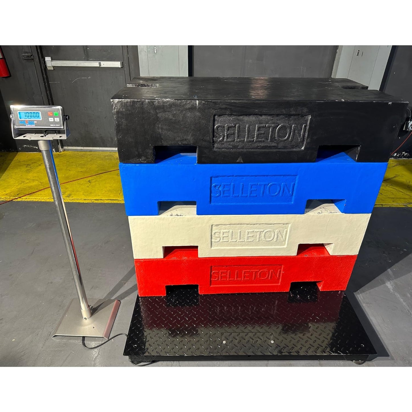 SellEton SL-4040-10k-NN 40" x 40" Industrial Floor Scale Digital Indicator | 10,000 lbs x 1 lb l Warehouse Pallets