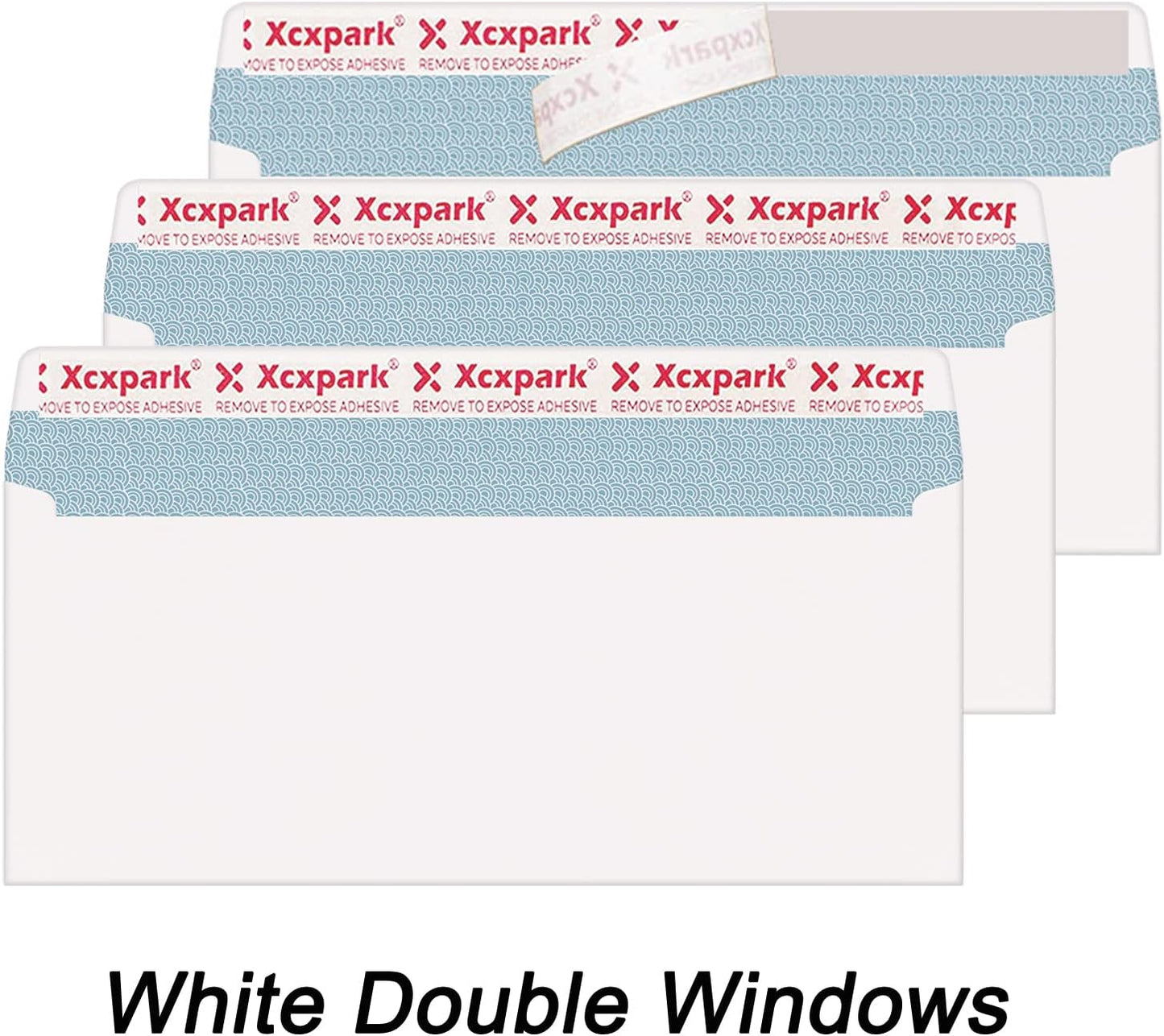 120 PCS #10 Double Window White Security Envelopes for QuickBooks Invoices, Most Statements And Documents Self Seal Kraft 4-1/8 x 9-1/2 inches Invisible Envelopes Super Strong Quick Seal