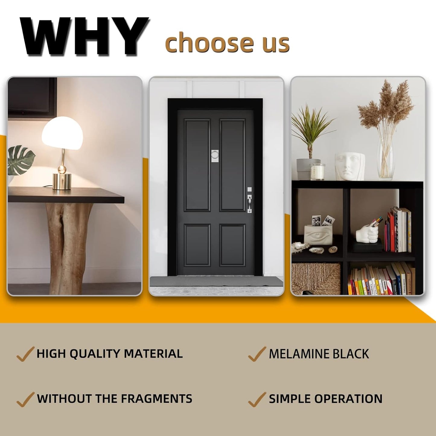 GSCIT Club Black Edge Banding, 1 inch x 50ft Melamine Edge Banding with Hot Melt Adhesive Preglued Cabinet Edge Banding Flexible Black Veneer Edging