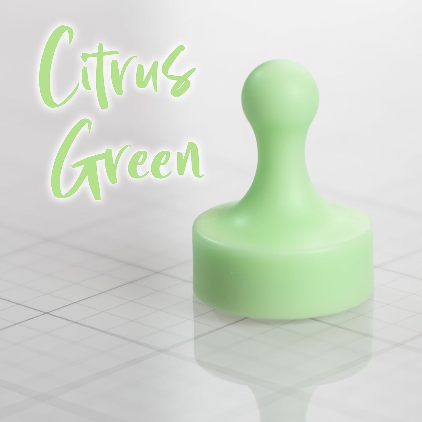 GLASSBOARD STUDIO Powerful Neodymium Magnets, Pawn-Shaped - Strong Fridge/Refrigerator and Whiteboard Magnet, Ideal for Office, Kitchen, Crafts - Rare Earth, Heavy Duty (3, Citrus Green)