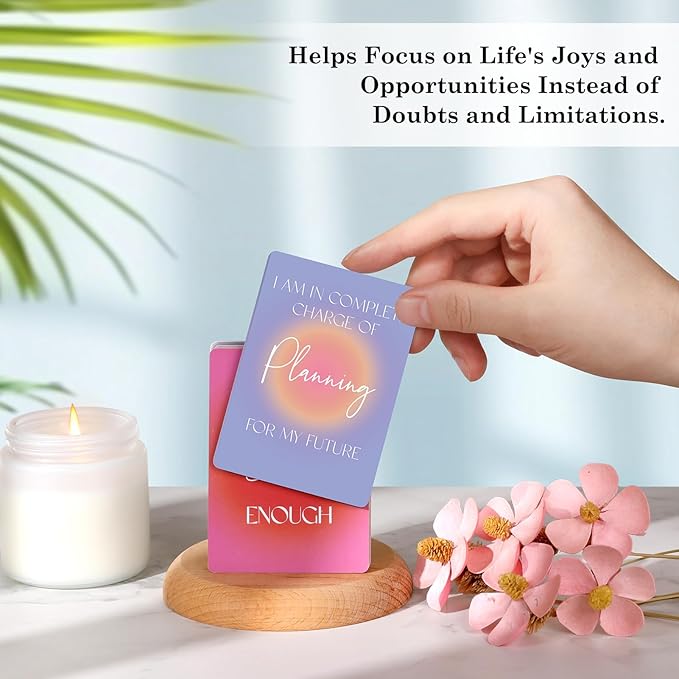 Affirmation Cards for Women, 63 Unique Positive Affirmation Cards, Daily Affirmations for Inspiration, Mindfulness, & Self-Care Gifts for Women