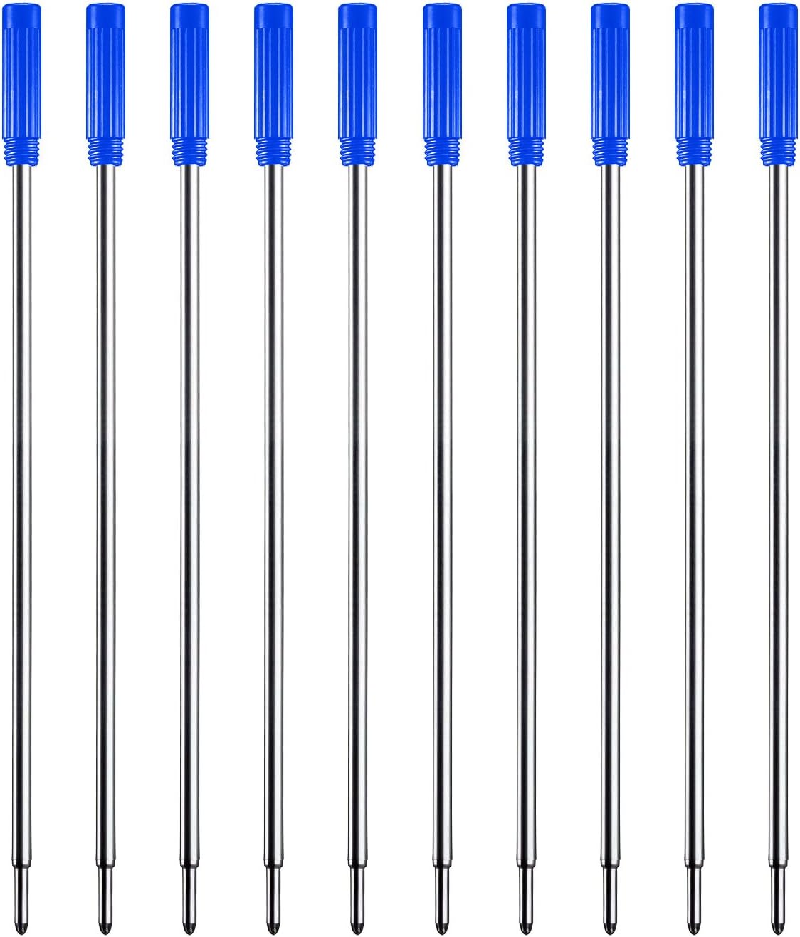 Blue Ink Refills (10pcs), Replaceable Pens Refills, 1mm Medium Tip - Blue