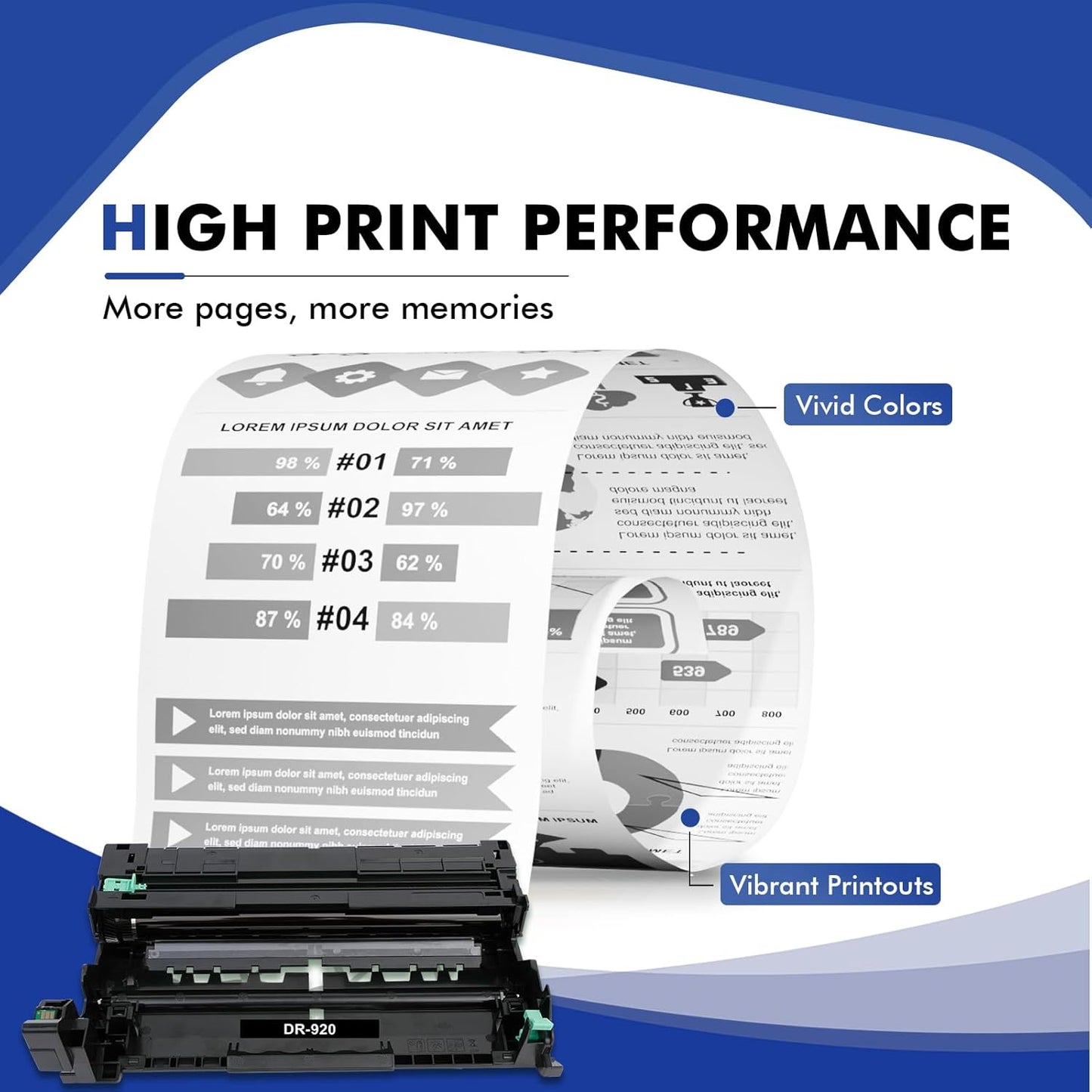 DR-920 DR920 Drum Unit Black 1-Pack Compatible Replacement for Brother DR920 DR 920 DR-920 for HL-L5210DN L5210DW L5215DW L6210DW L6217DW L6310DW L6415DW MFC-L5710DN L5710DW L5715DW L5915DW Printer