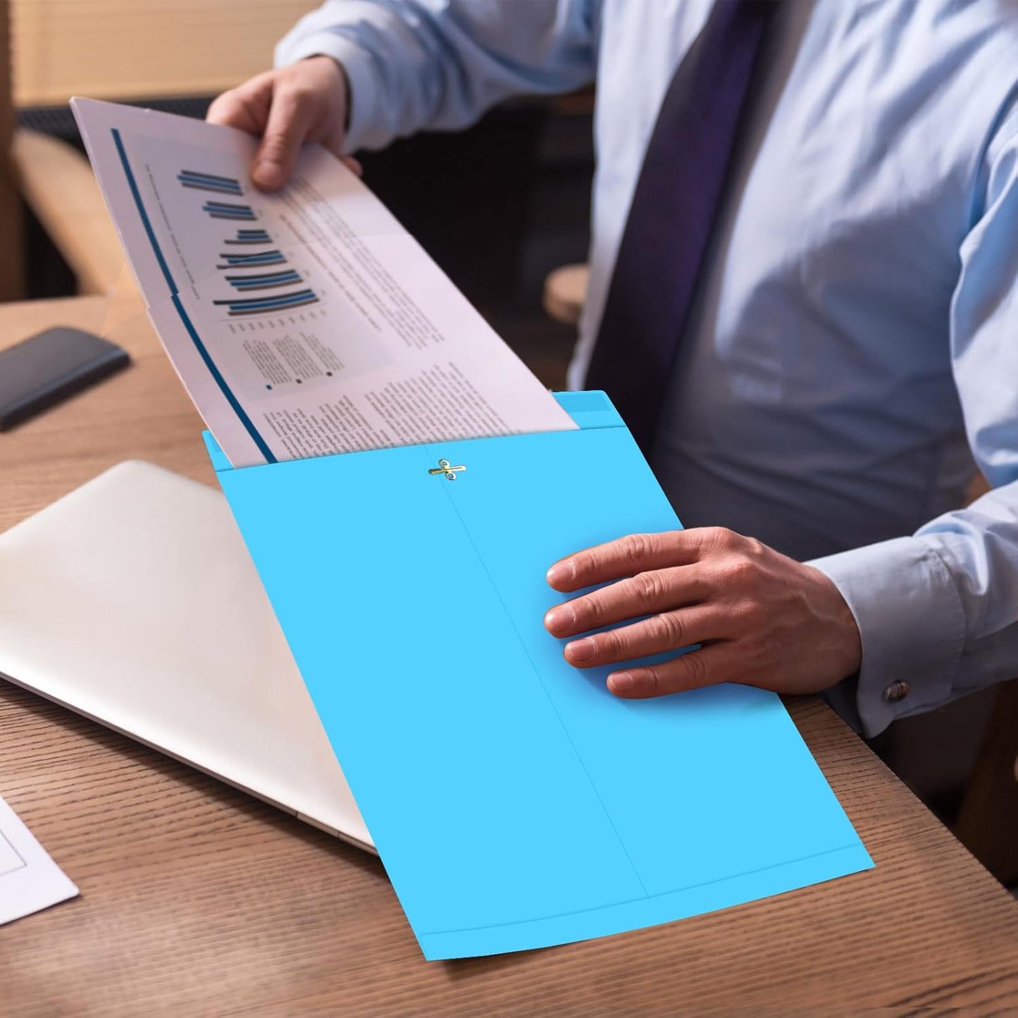 40 Pcs Extra Large Mailing Clasp Envelopes 14 x 18 Inch Jumbo Kraft Catalog Manila Envelope with Clasp Closure for Oversized Big Document Office Home Business School Storing Mailing(Blue)