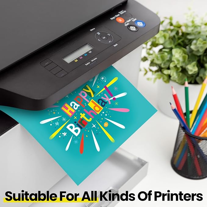 Harloon 500 Sheets Construction Paper Bulk Heavyweight A4 Size Thick Construction Paper Cardstock for DIY Craft Supplies(120 Gsm, 250 Gsm,Multi Colors)