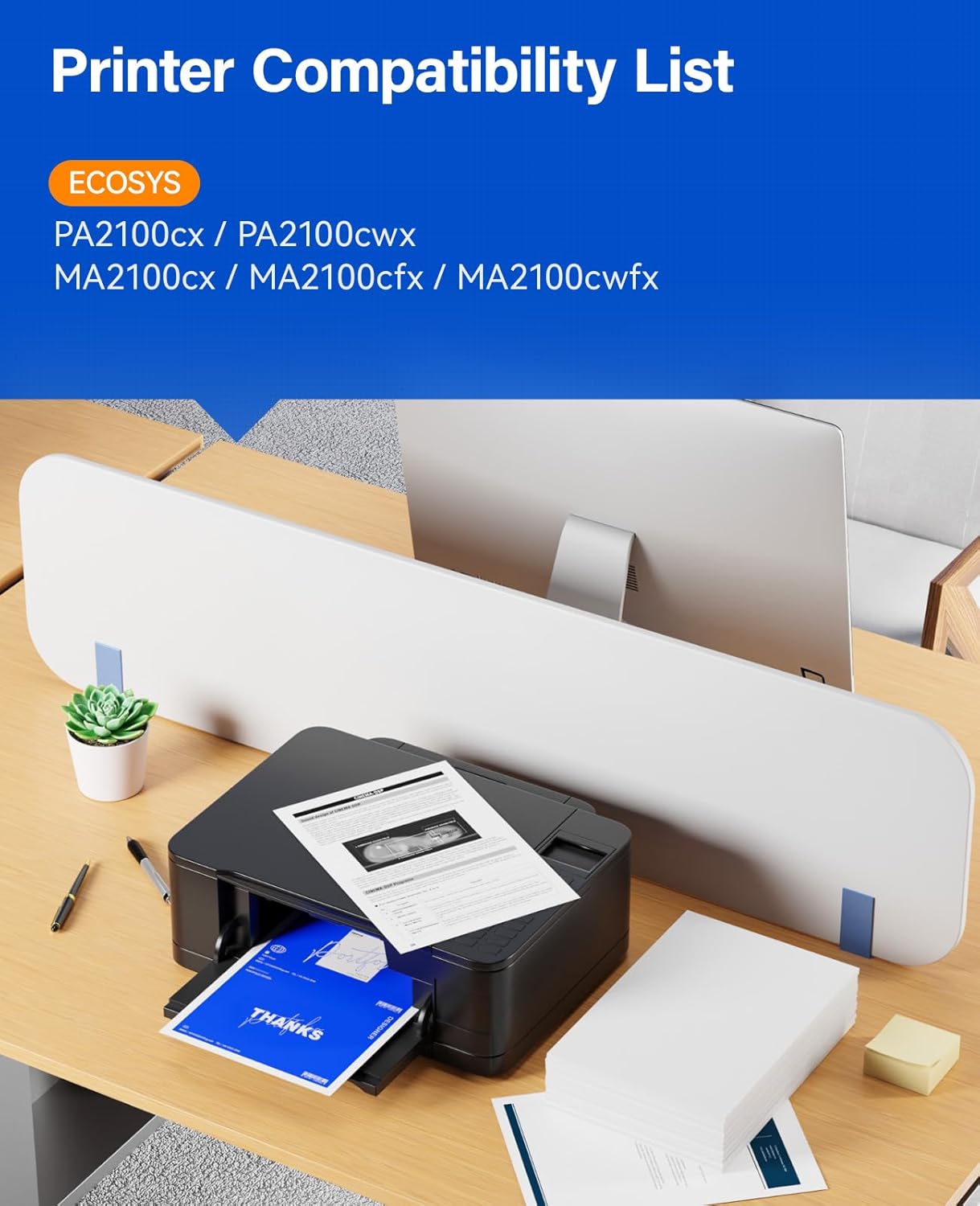 TK-5442 TK5442 Toner Cartridge 4-Pack High Yield Replacement for Kyocera TK-5442K TK-5442C TK-5442M TK-5442Y Compatible with ECOSYS PA2100cx PA2100cwx cdn MA2100cx/ MA2100cfx MA2100cwfx Laser Printers