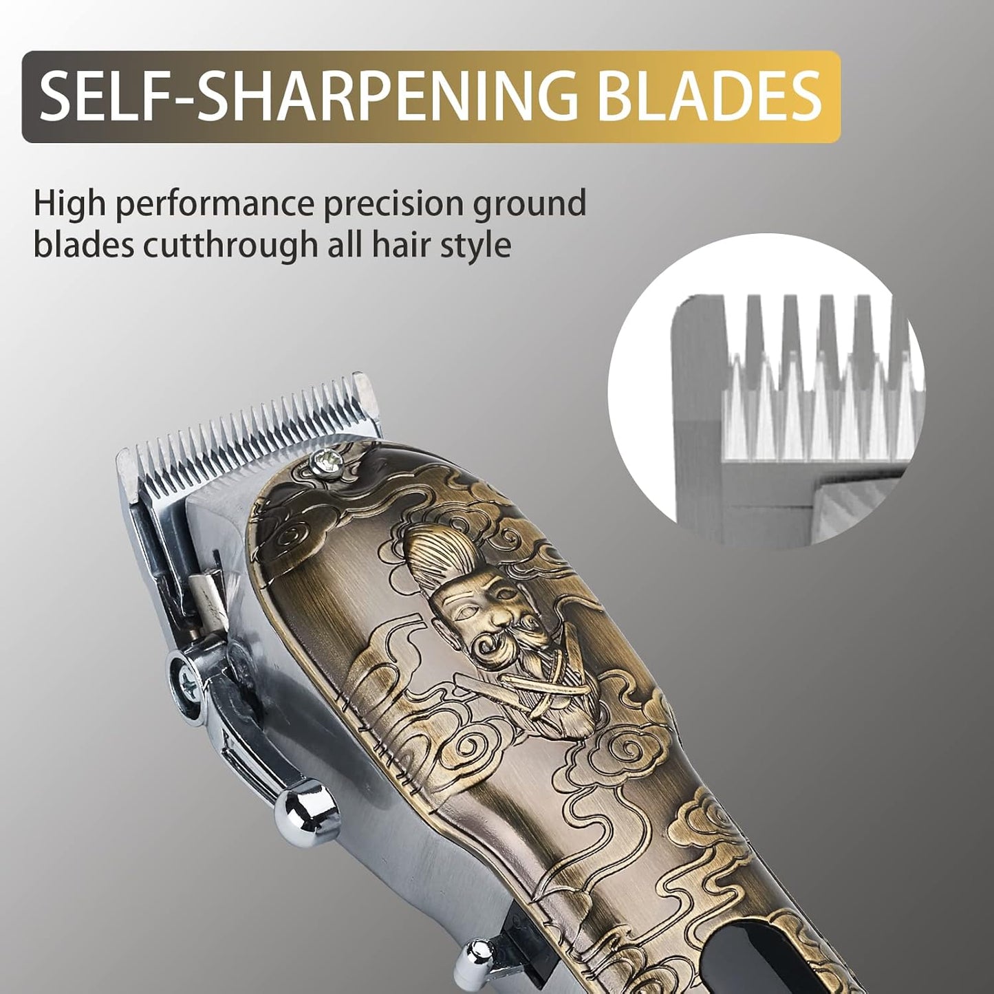 Lanumi Hair Clippers for Men Cordless Hair Trimmer Beard Trimmer/Nose Trimmer Professional T-Blade Trimmer USB Rechargeable Hair Cutting Grooming Kit Barber Clippers Set LED Display