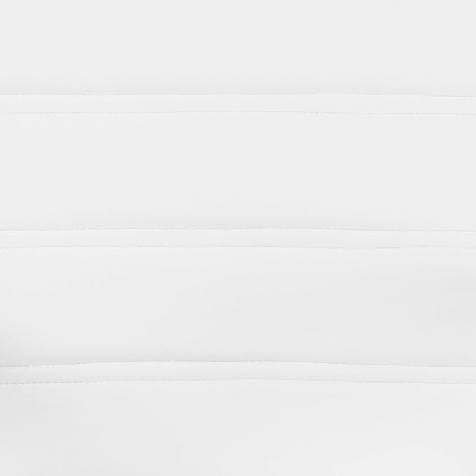 Flash Furniture Whitney High-Back Swivel LeatherSoft Desk Chair with Padded Seat and Armrests, Adjustable Height Padded Office Chair, White/Chrome