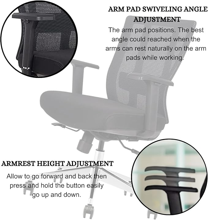 Ergonomic Conference Room Chair Mesh Back with Seat Slide - Adjustable Lumbar Support Computer Desk Chair with Height Adjustable Arms - 5-Star Polished Aluminum Base (Pack of 2)