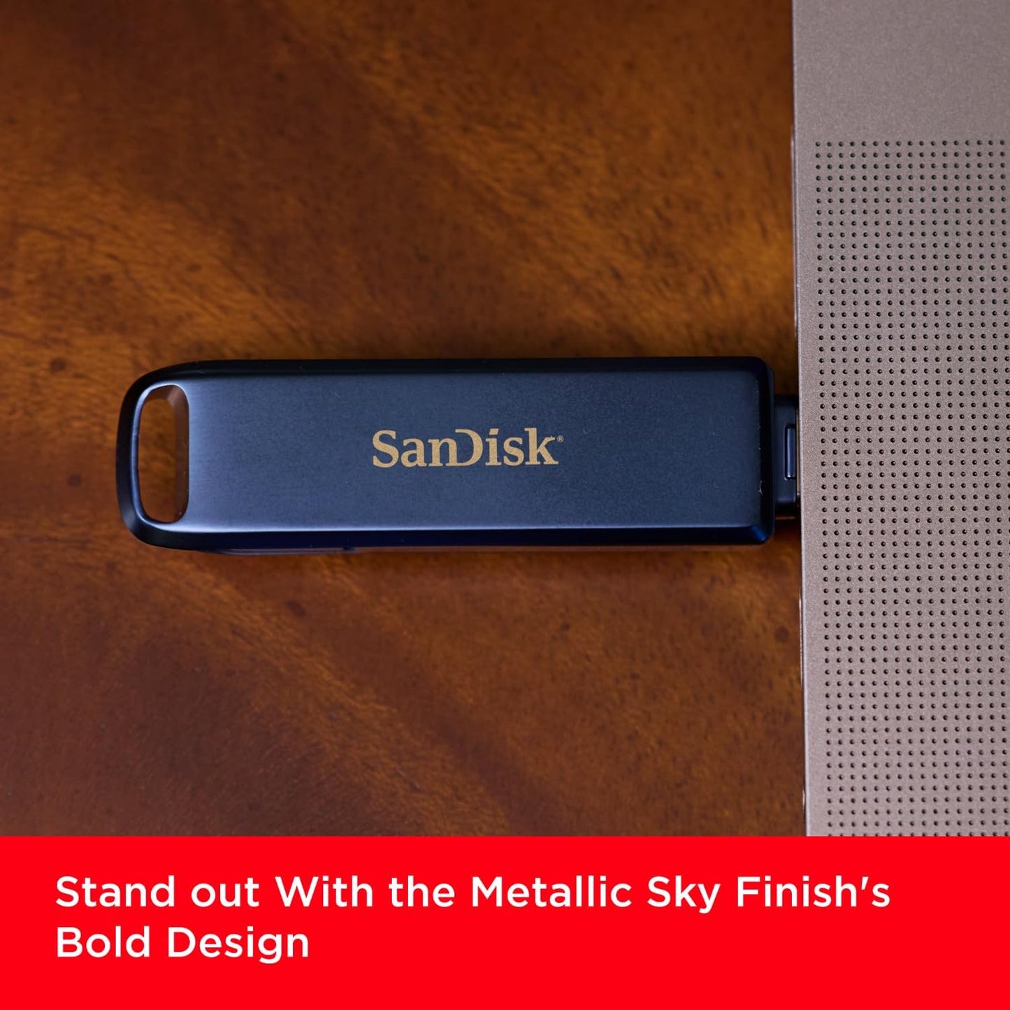 SanDisk 128GB Phone Drive for iPhone- Works with iPhone 15 and Newer (USB-C Connector) and iPhone 14 and Older (Lightning Connector), Metallic Sky - SDIXD0N-128G-GN6N
