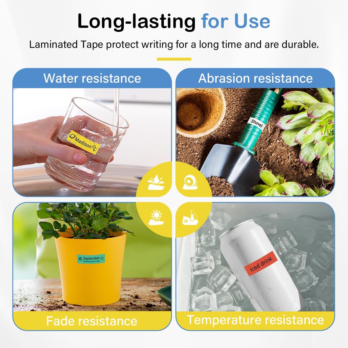 Labelife TZe TZ Tape 18mm 0.7" Laminated Compatible with Brother P Touch Label Tape 3/4 Inch TZe-241 TZe-441 TZe-541 TZe-641 TZe-741 for PTD410 PTD400 PTD610BT PTD600 PTP710BT PT-1880,5 Color