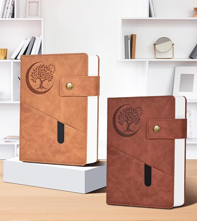 365 Page Thick Lined Journal Notebook for Men Women, B5 Large Leather Journals for Writing, Hardcover Notebooks for Work, School, Note Taking, Business, Travel Diary, College Ruled 7.6" x 10"