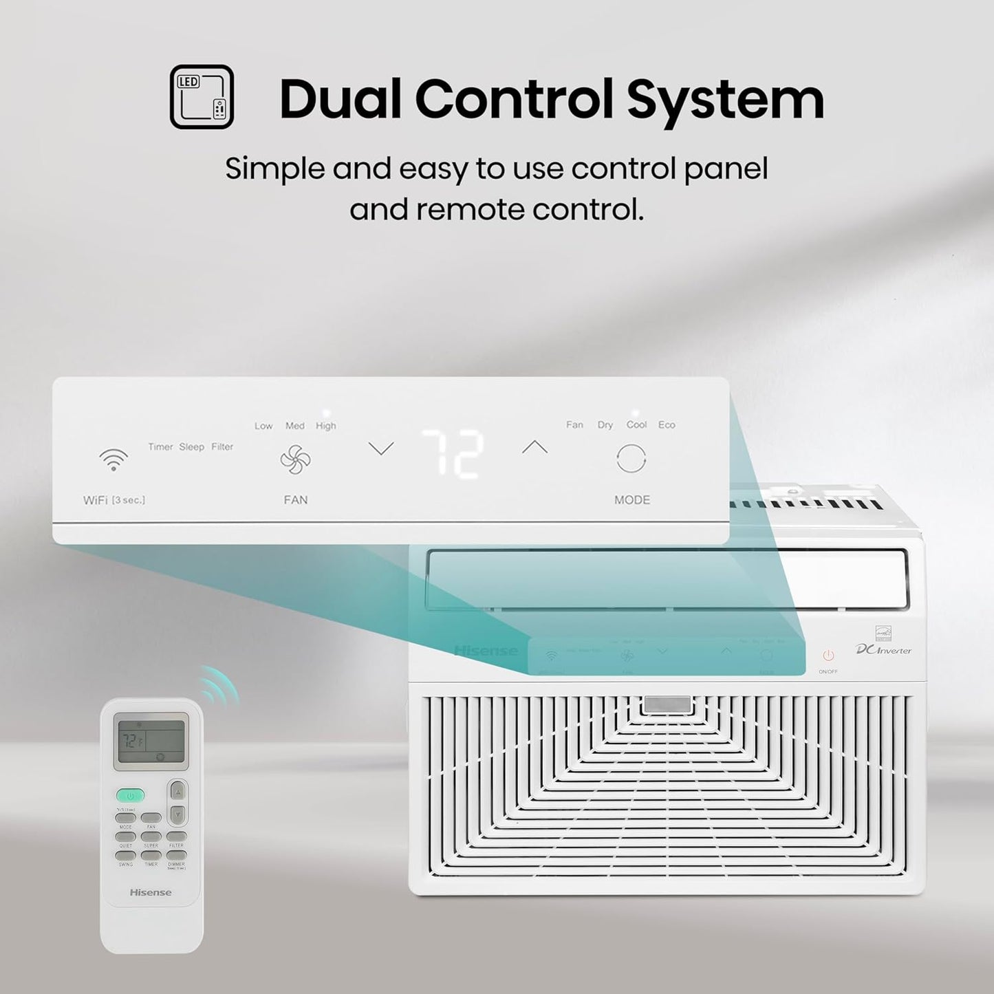 Hisense WCT06W25A Window Air Conditioner, 6,000 BTU, White