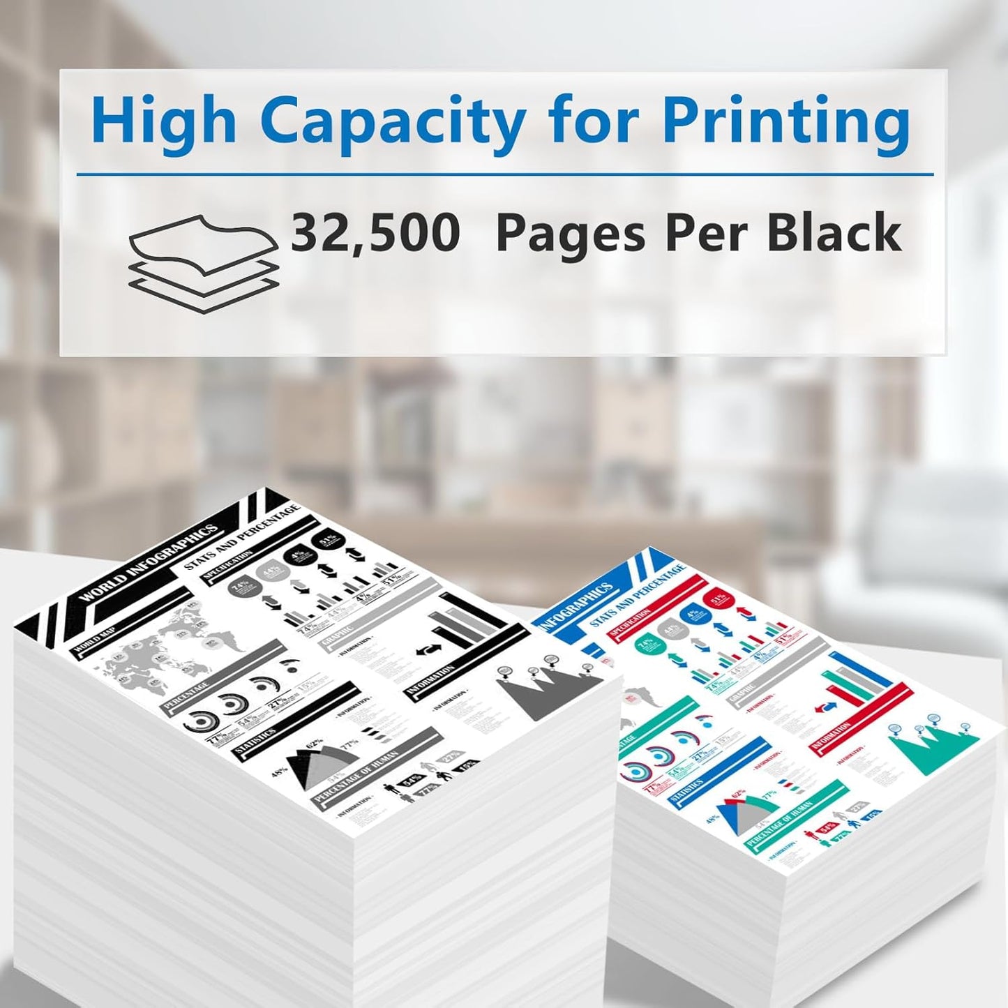 54G0H00 MS911 Black High Yield Toner Cartridges Compatible for Lexmark MS911 MX910de MX911de MX912de Printer (Black 32,500 Pages)