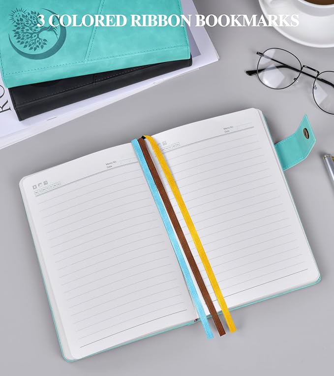 Lined Journal Notebook for Men, A5 Leather Journals for Writing Women, Hardcover Notebooks for Work,School,Note Taking,Travel,Business,Personal daily Diary,200 Page College Ruled (5.9" x 8.4")