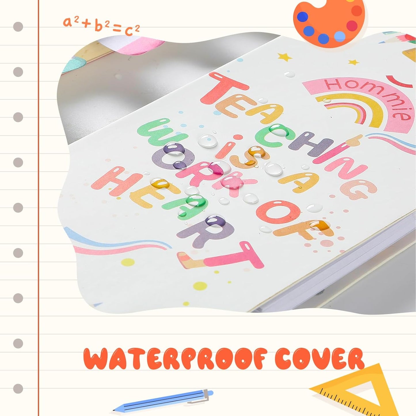 Hommie Sticky Notes Set, Teaching is A Work of Heart Divider Sticky Planner Sticky Note Teacher Appreciation Gift for School Supplies, Bible Supplies, Office Book Notes