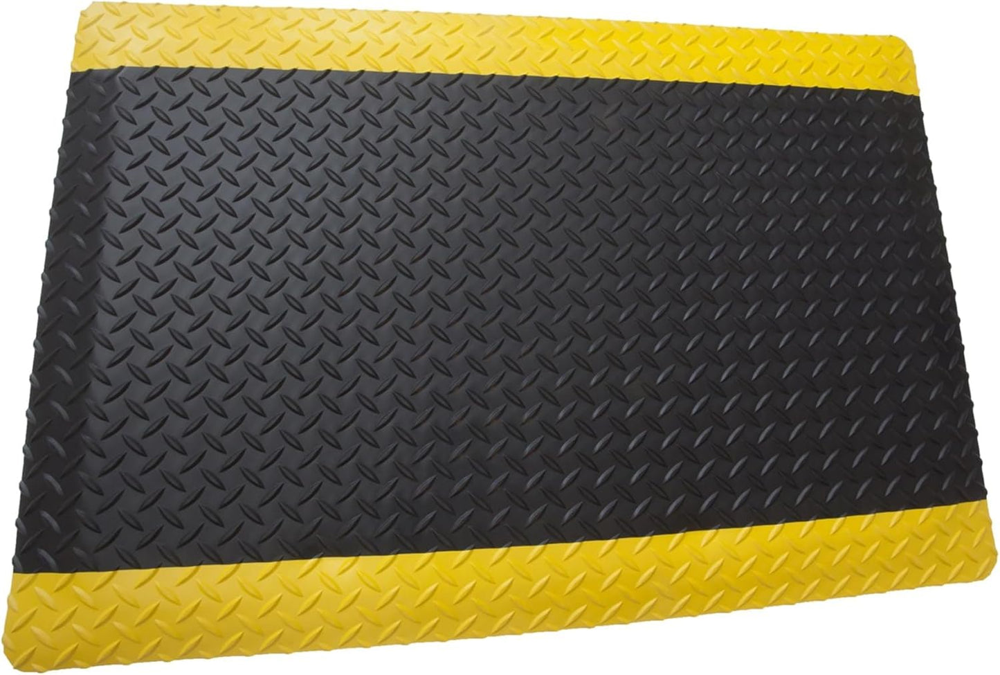 Rhino Mats, American Classic Diamond Anti-Fatigue Mats, Industrial Ergonomic Comfort Standing Mat for Work, Home, Garage, Office, Kitchen or Anywhere (Black/Yellow 9/16" Thick, 4 FT. x 11 FT.)