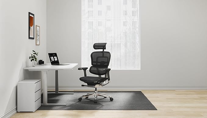 Ergohuman Eurotech ME7ERG GEN2 High Back Mesh Office, Computer, or Gaming Chair w/Tilt Tension Control & Lock, Back Angle/Height, Swivel Arms, Seat Height,/Depth, and Arm Height Adjustments, Black