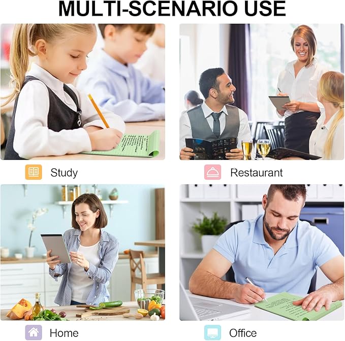 Utron 6 PCS Small Legal Pads 5x8 Green, Narrow Ruled Small Note Pads 5x8, Micro Perforated Writing Pad, College Ruled Legal Notepads 5x8 for Study, Office, To-Do Lists(30 Sheets/Small Notepad)