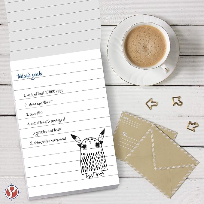 Memo Pads, White, With Black Lines – Lined Paper Notepads, Scratch / Writing Pad for Planning, To-Do Lists, Appointments, Reminders, Home, Office – 50 Sheets Per Pad, 10 Pads per Pack – 8.5" x 11"