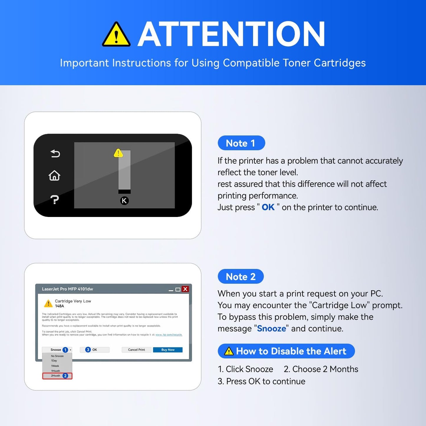 141A W1410A Toner Cartridge Black 2-Pack (with chip) High Yield Replacement for HP 141A W1410A 141X W1410X Toner Cartridges Compatible with HP Laser Jet Pro M110w MFP M139w M140w Series Printer Ink