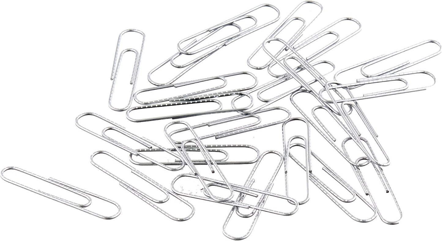 Amazon Basics No. 1 Paper Clips, Nonskid, 1000 Count (10 Pack of 100), Silver