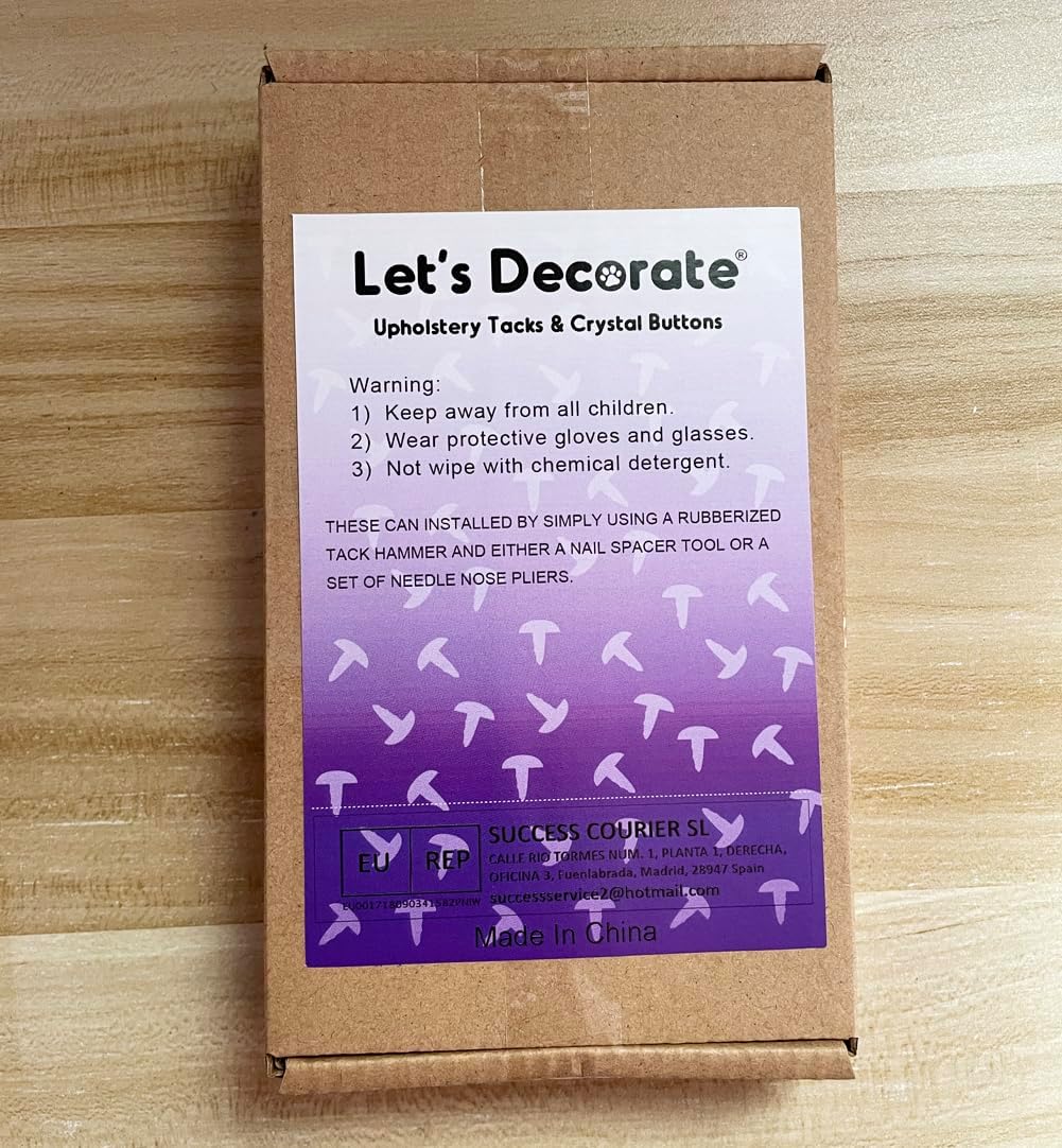 Let's Decorate 100PCS D16mm/0.63" Gun-Black Upholstery Tacks, Decorative Tacks for Sofa Couch, Furniture Metal Thumb Tacks, Home DIY Decorative Nail Heads Nails (100, 16mm Gun-Black)