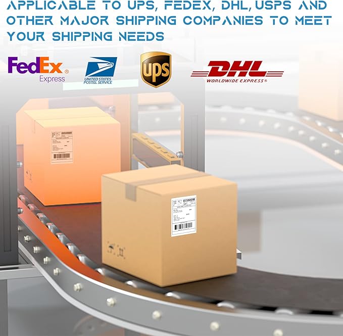 MFLABEL 100 Rolls 4x6 Direct Thermal Blank Shipping Labels for Thermal Printer Shipping Labels with Perforated