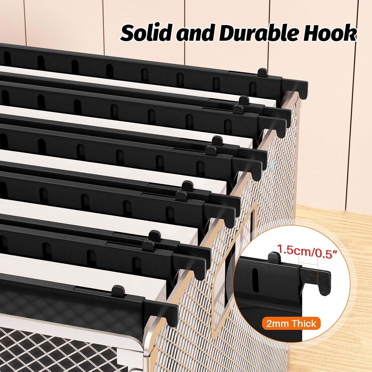 Extra Capacity Legal Size Plastic Hanging File Folders,12 Pack Reinforced Legal Size Hanging Folder with Heavy Duty 2 Inch Expansion,Filing Cabinet Folders,for Bulky Files, Medical Charts,Black