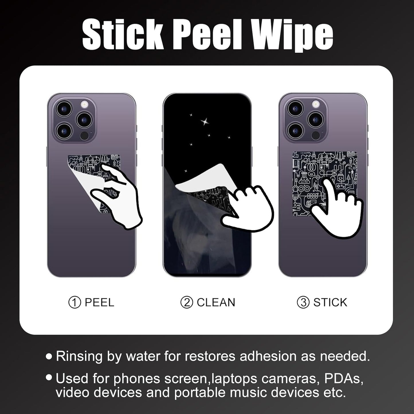 walrfid 2pcs Car Screen Cleaner, Computer Screen Cleaner Spray and Wipe, Laptop Cleaning Mist Kit for Electronic iPad, iPhone, Phone, MacBook, TV, Monitor, Tablet Display, with Graffiti Case, Pink