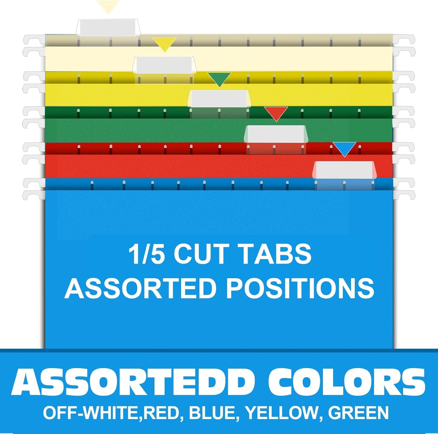 HERKKA Extra Capacity Hanging File Folders, 30 Pack Reinforced Letter Size Hanging Folders with Heavy Duty 1 Inch Expansion, Designed for Bulky Files, Medical Charts, Assorted Colors