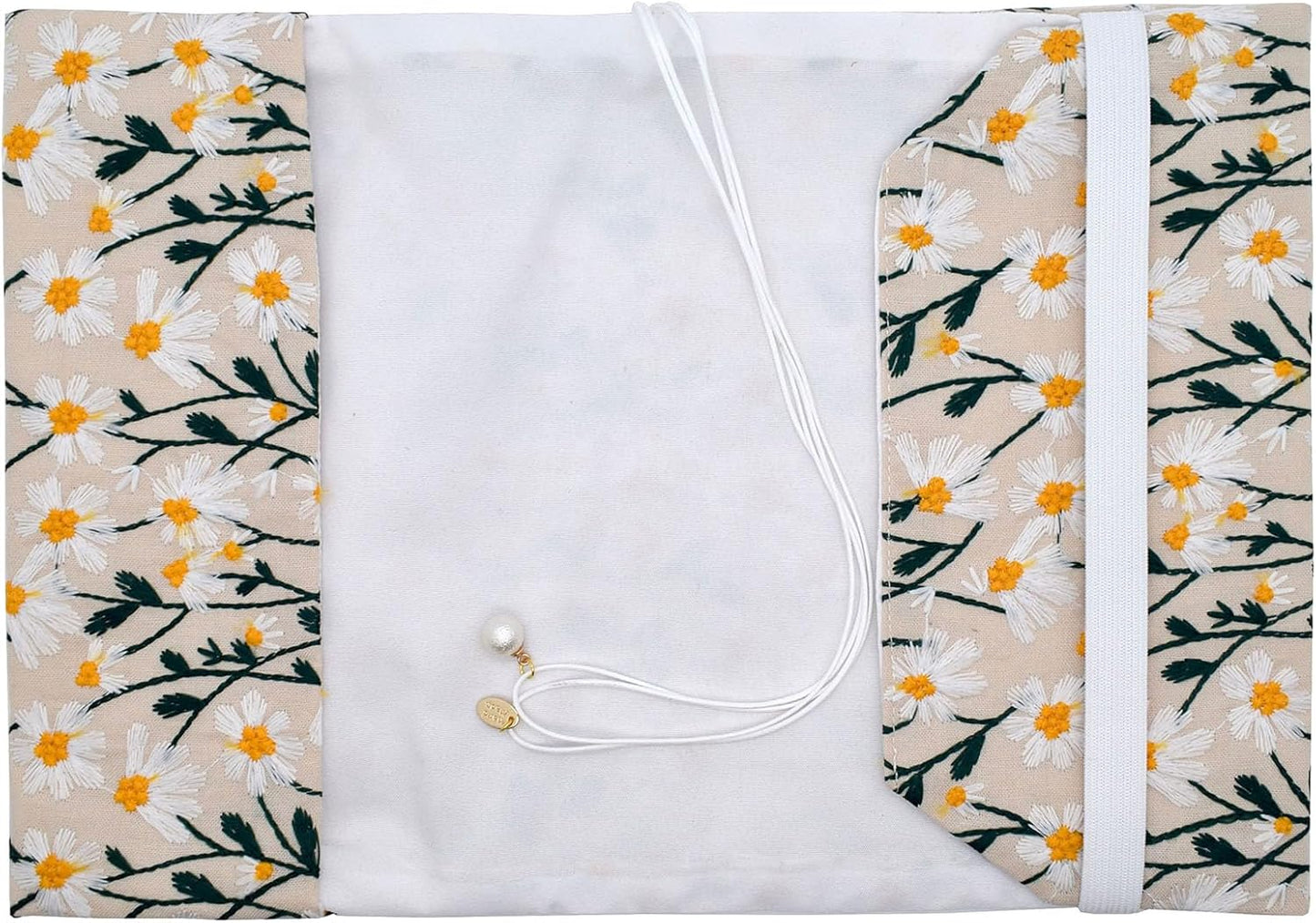 BLBMH A5 Book Covers for Paperbacks Book Cover for Privacy Fit for 5.5x8.3 inch Adjustable Book Sleeve Cover for A5 Diary Notebook Fabric Softcover Protector for Women Over 15 - Daisy 2