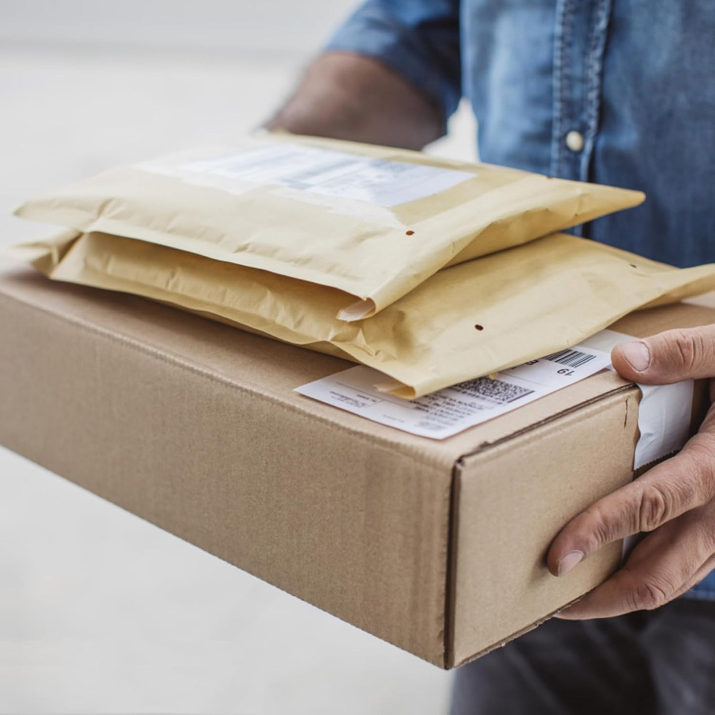 L LIKED Direct Thermal Labels 4"x 6" (1 Rolls, 1000 PCS) - for 3" Core Industrial Printers Address & Shipping Labels-White Perforations (Commercial Grade)