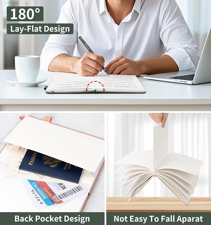 Lined Journal Notebook For Women, 200 Pages A5 Hardcover Leather Journals For Writing College Ruled Notebook For Work School Note Taking Business Diary Notepad 5.7'' X 8.3''-Green