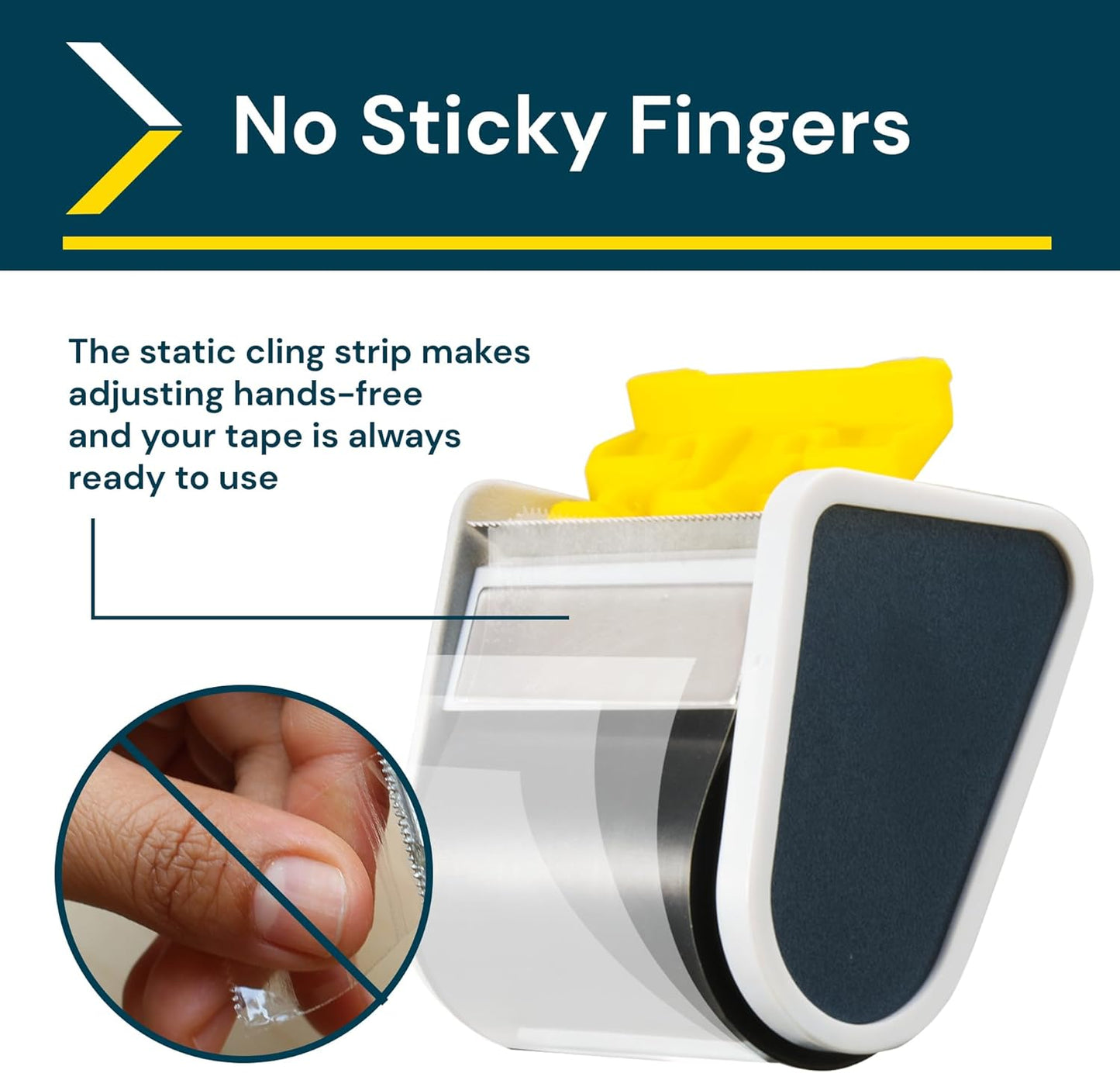 Excell Safeguard Packing Tape Dispenser with 1 Roll Transparent Tape, 2 Inch Wide Tape Gun with Pushflap Technology for Effortless Packaging, Box & Carton Sealing