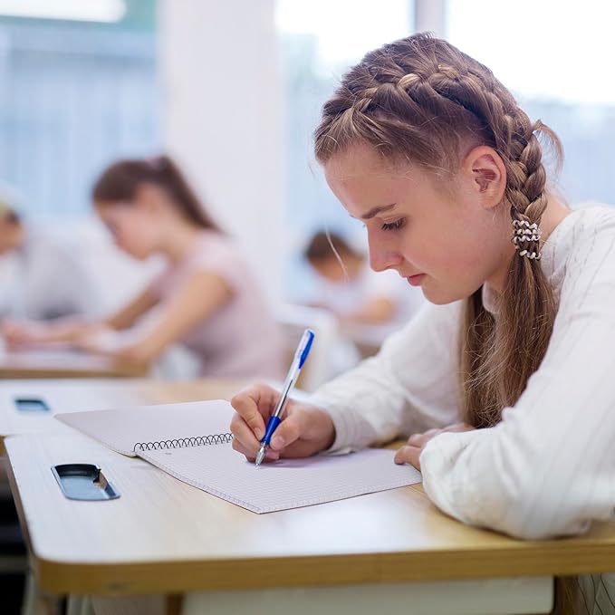 Graph Paper Spiral Notebook - Graph Paper Notebook, Quad Ruled Grid Notebooks, Perforated Pages - 10.5 X 8 Inches - 1 Subject Wirebound Notebook - Assorted Colors - 100 Sheets per Book - (4 Pack)