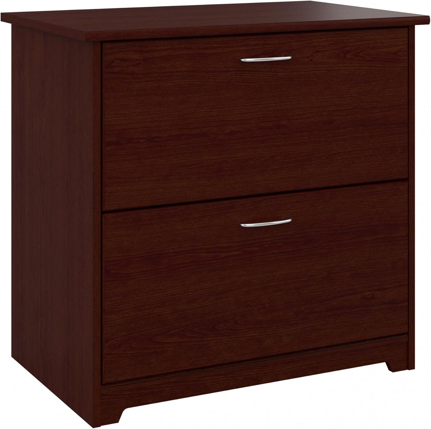 Bush Furniture Cabot 2 Drawer Lateral File Cabinet in Harvest Cherry, Home Office Chest for Letter, Legal, and A4-size Document Storage