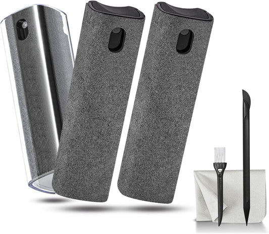 walrfid 3 Pack Screen Cleaner, Car Screen Cleaner Spray and Wipe, Computer Laptop Cleaning Kit for Electronic iPad, iPhone, Cellphone, Monitor, MacBook, Car Display, Tablet, TV Flat Screens, Grey