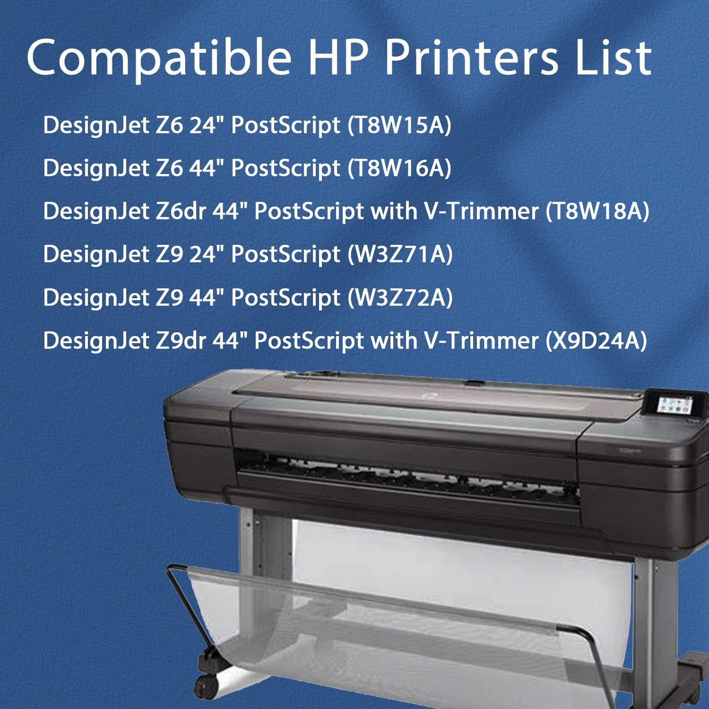 747 Ink Cartridge 300ml Replacement for HP 747 747XL P2V84A P2V85A P2V86A Ink Cartridge for DesignJet Z6 DesignJet Z9+ Large Format Printers, 3 Pack 747 Ink Kit (Gray/Chromatic Green/Chromatic Blue)