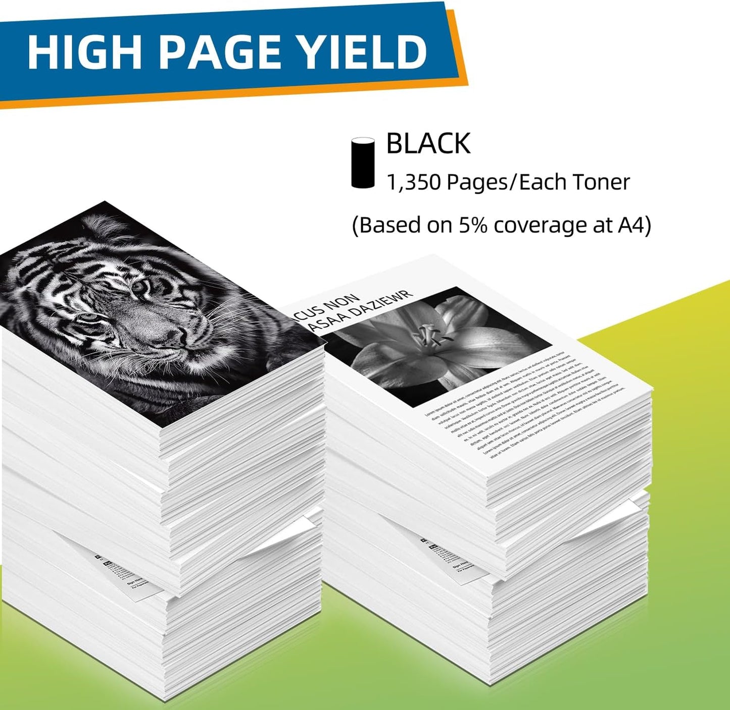 206A Black Toner Cartridges(with Chip) Compatible with 206A Toner Cartridges W2110A, Working for Color Laser Jet Pro MFP m283fdw M283cdw M255dw M283 Printer(2 Pack, Black)