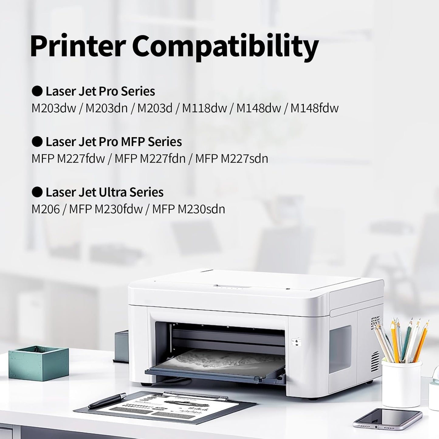 32A Black Imaging Drum High Yield Replacement for HP 32A CF232A Drum Unit Compatible with M203dn M203dw MFP M227fdn M227sdn M227fdw Printer (2-Pack)