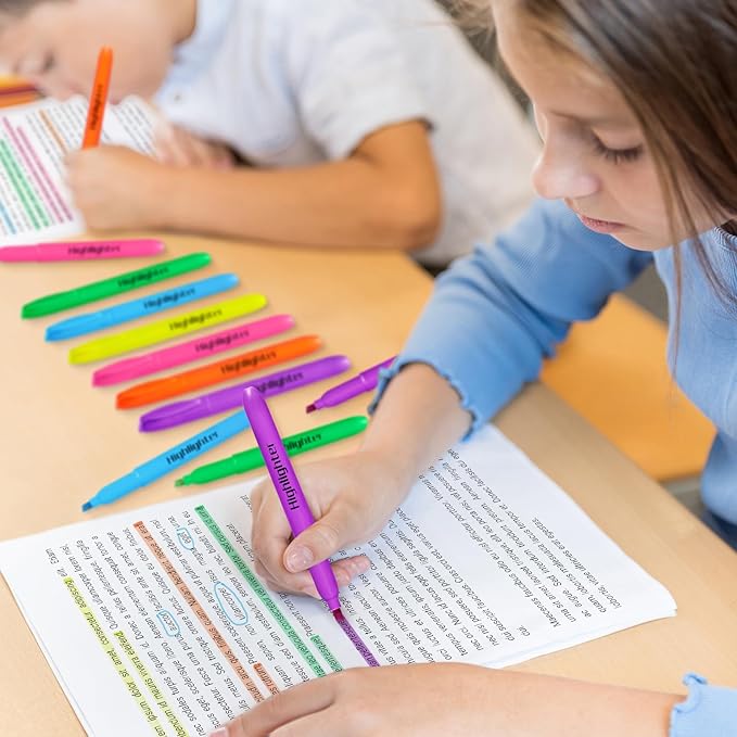 Aigybobo 120 Pack Highlighters in 6 Assorted Colors, Chisel Tip Dry-Quickly Highlighters Bulk, No Bleed Highlighter Markers for Kids Adults, Classroom Teachers Must Haves, School Office Supplies