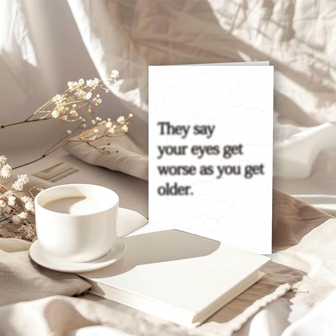 Funny Birthday Card Gift for Him, Her, Husband, Wife, Dad, Mom, Friends – 'Glasses Make You Look Smarter' – Cute Birthday Gift for Eyeglass Wearers, Happy Birthday Card