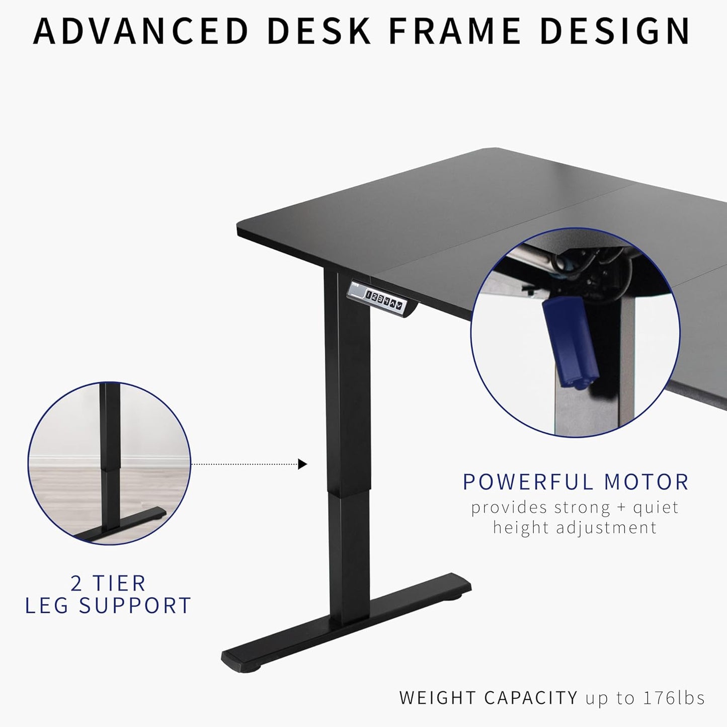 VIVO Electric 71 x 30 in Standing Desk, Memory Height Adjustment, 1B Series, Light Wood Top White Frame, DESK-KIT-1W7C