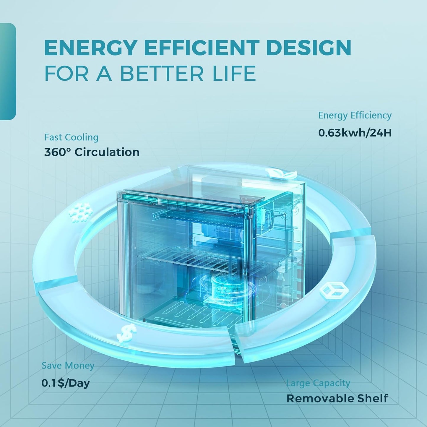 EUHOMY 1.7 Cu.Ft Mini Fridge with Freezer, Reversible Single Door Compact Refrigerator, Adjustable Thermostat, Energy Saving, Mini Fridge for Bedroom, Office, Dorm, Black