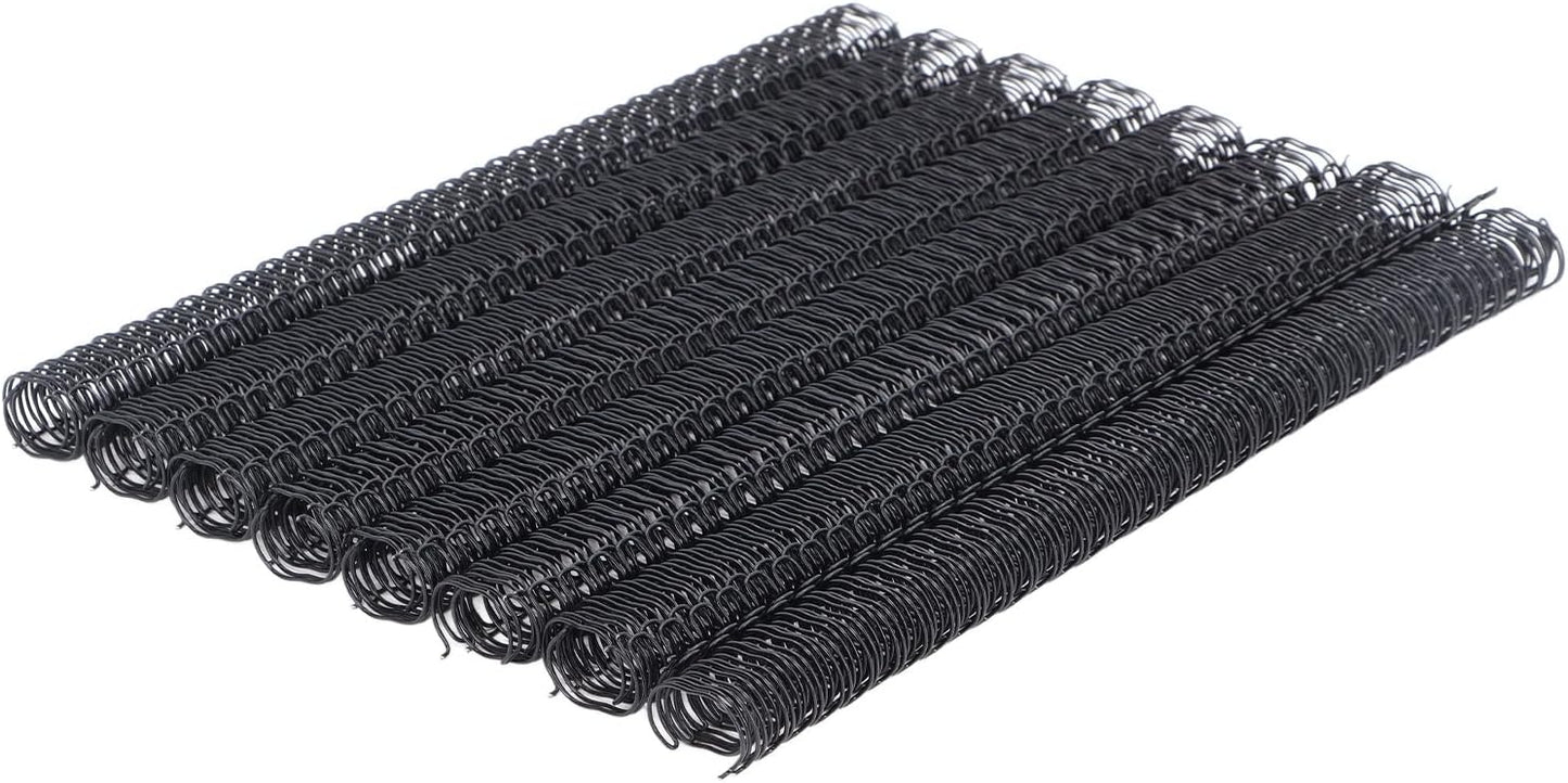 100 Pack Metal Twin Loop Binding Wire Coils, 34-Loop, 3/4" Cinch Book Binding Wire, 3:1 Pitch, YolieraArt Double Loop Bindings180 Sheet Capacity Fit for School Office Notebook Maker Black