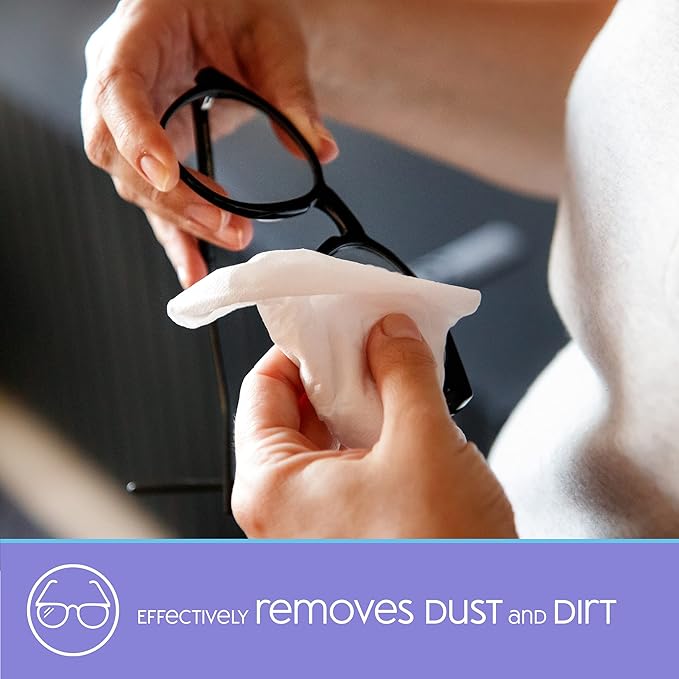 Nice 'N CLEAN SmudgeGuard Lens Wipes (400 Total Wipes) | Individually-Wrapped, Pre-Moistened, Ammonia-Free Lenses Wipes | Lens Cleaning Wipes for Eyeglasses, Camera Lens, Goggles, Sunglasses